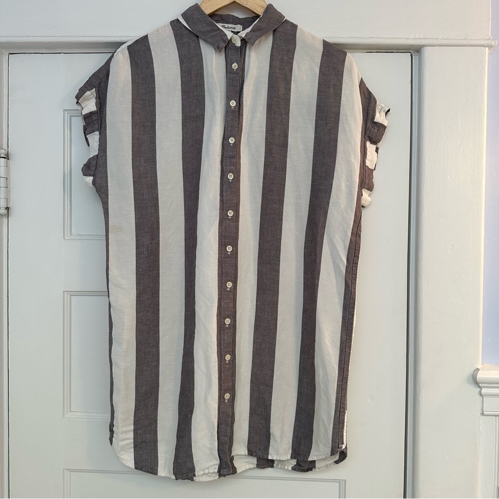 Madewell - Maywood stripe linen tunic / short dress